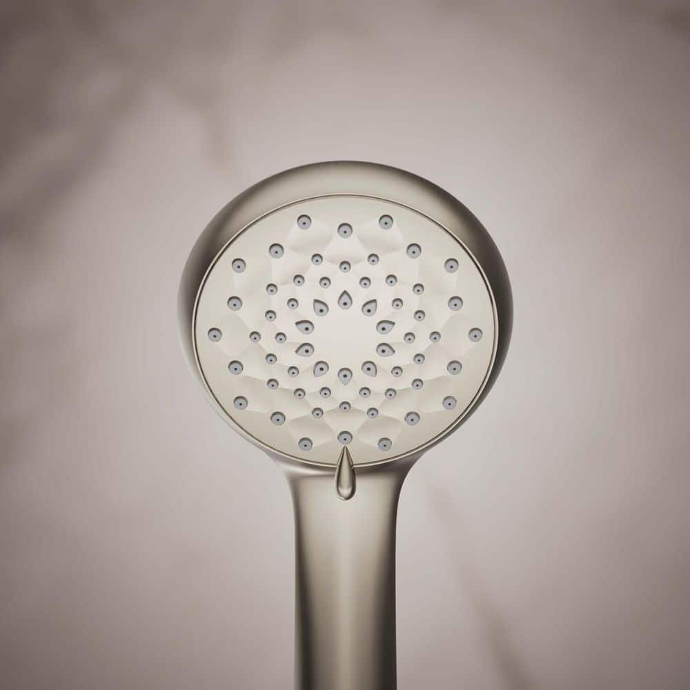 Vibrant Brushed Nickel Multifunction Wall Mounted Handheld Shower Head