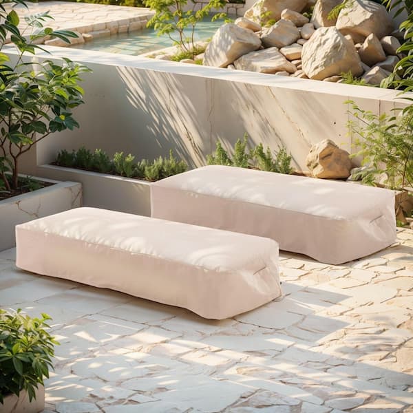 Noble House Shield Large Beige Outdoor Patio Lounge Set Cover (Set of 2)