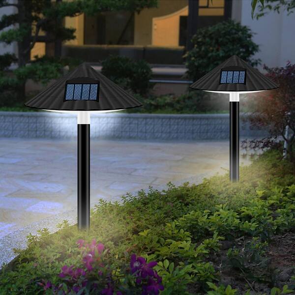 Lamqee Solar Cool White Outdoor, Cool White Led Landscape Lights