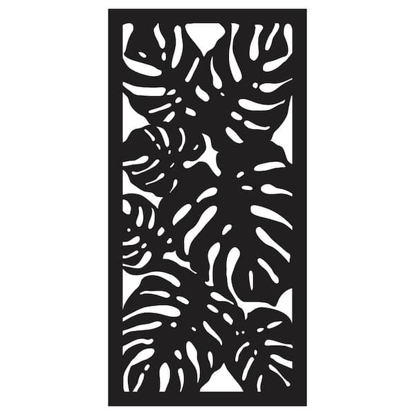 2 Ft X 4 Black Tropical Decorative, Outdoor Privacy Screen Panels Home Depot