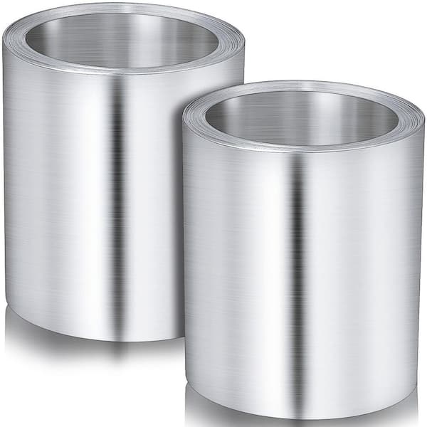 6 in. x 50 ft. Aluminum Flashing Roll Roof Flashing for Roof and Garden Preventing Roofing Stains Roof Strip (2-Pack)