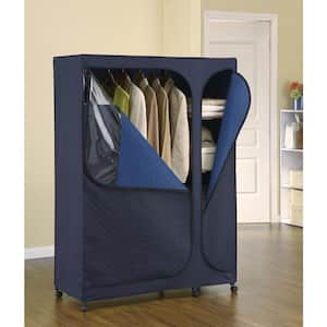 64 in. H x 20 in. W x 45.5 in. D Black Fabric Portable Closet Storage Armoire
