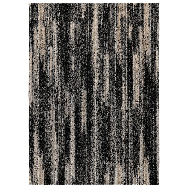 Jasper Black/Earth Tone 5 ft. x 7 ft. Abstract Area Rug