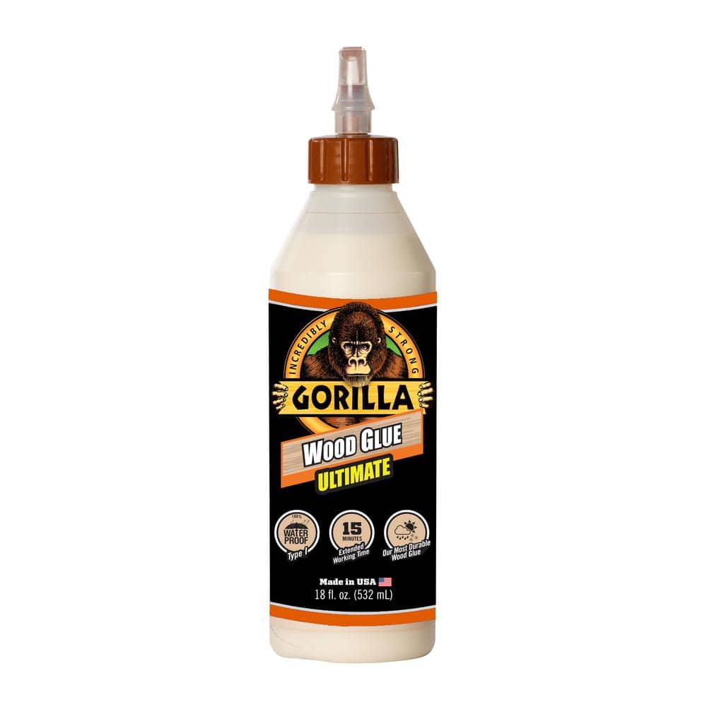 Gorilla White Waterproof Polyurethane Glue, 2 Ounce Bottle