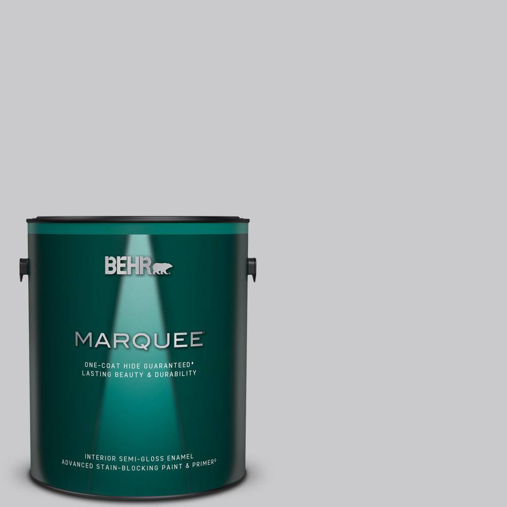 1 gal. #ECC-62-1 Urban Gray Semi-Gloss Enamel Interior Paint & Primer