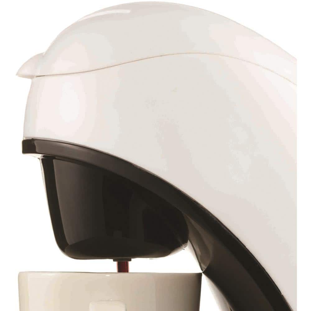 White Single Serve Coffee Maker with Permanent Filter