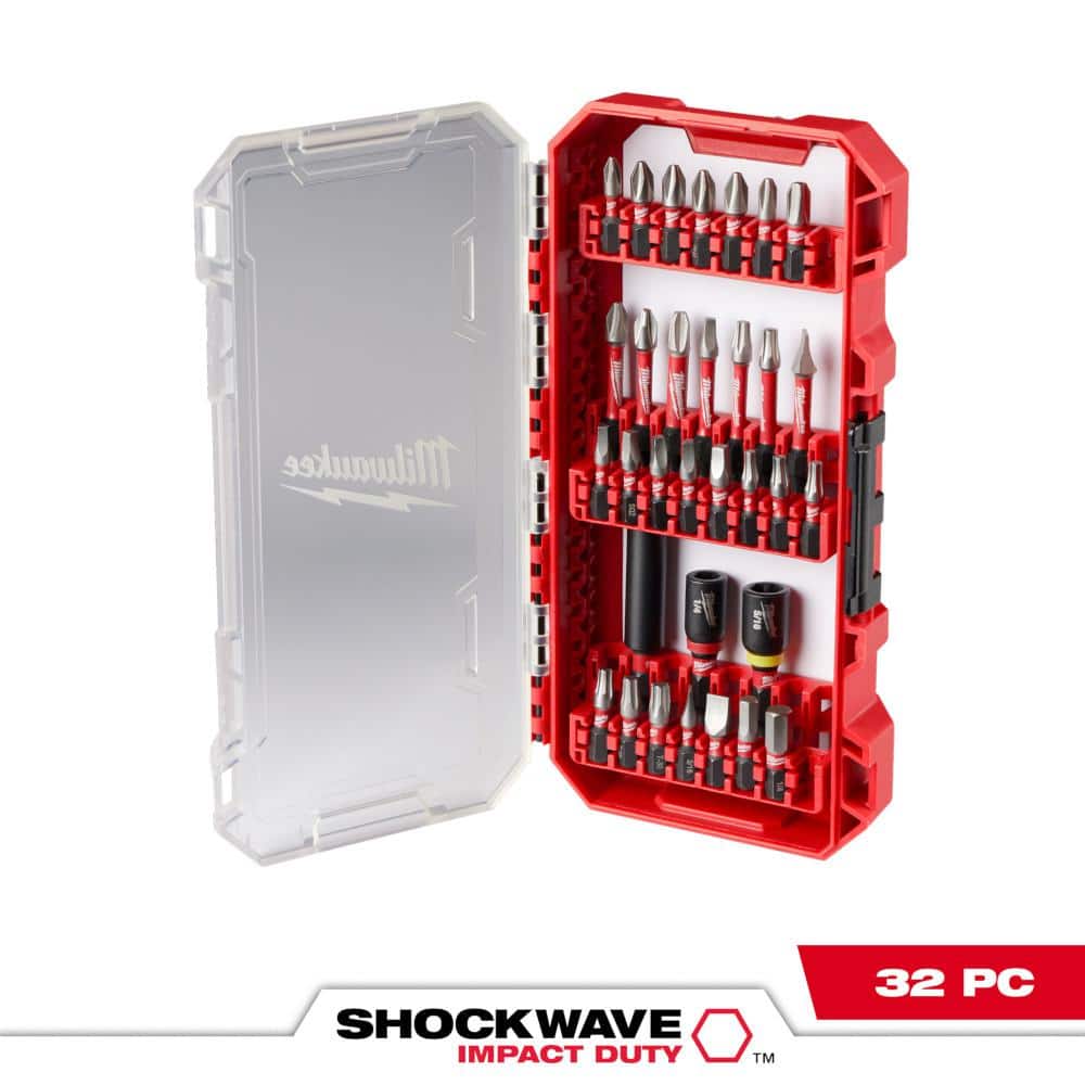 Milwaukee Part # 48-32-4006 - Milwaukee Shockwave Impact Duty Drill And  Alloy Steel Screw Driver Bit Set (40-Piece) - Drill Bits - Home Depot Pro