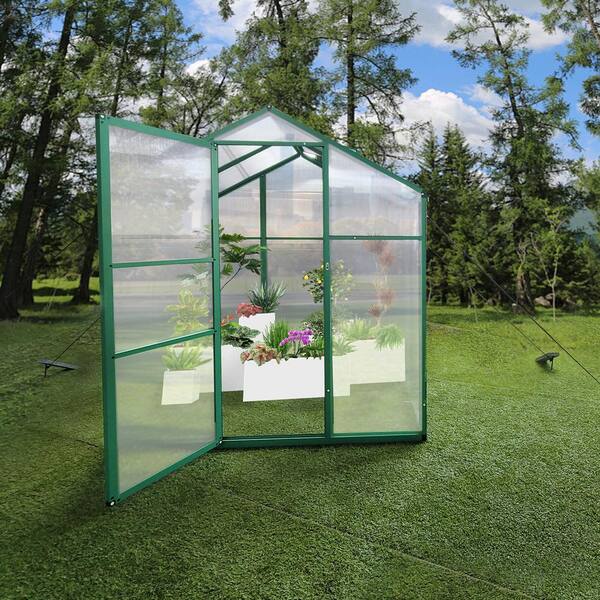 6 ft. x 8 ft. x 7 ft. Gain Height Windproof Aluminum Walk-in