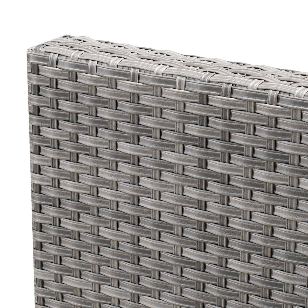 Gray Wicker 8-Piece Outdoor Sofa Set with Cushions