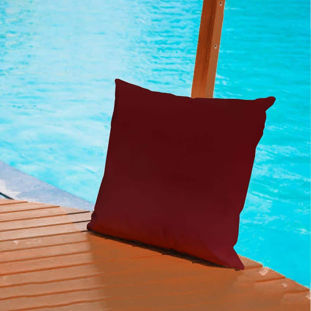 Copper Rust Waterproof Polyester Outdoor Throw Pillow Covers, 20x20 Inches, Set of 2