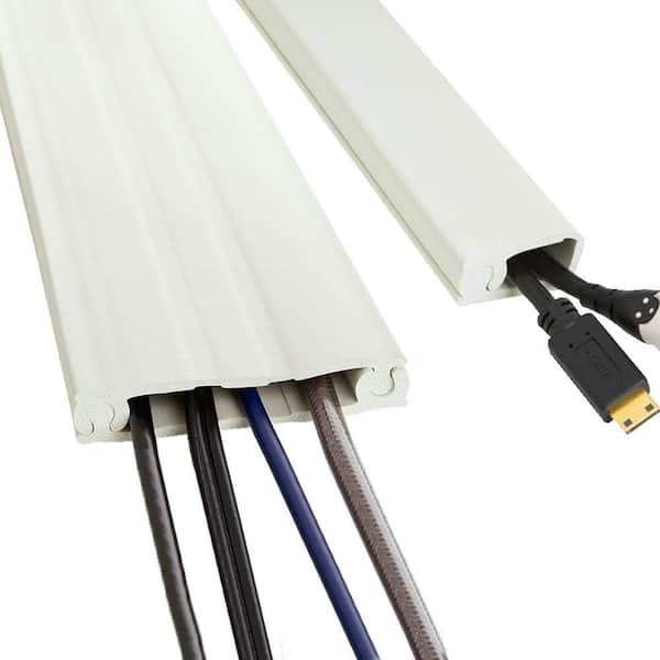 10 ft. Mini Cord Channel, White