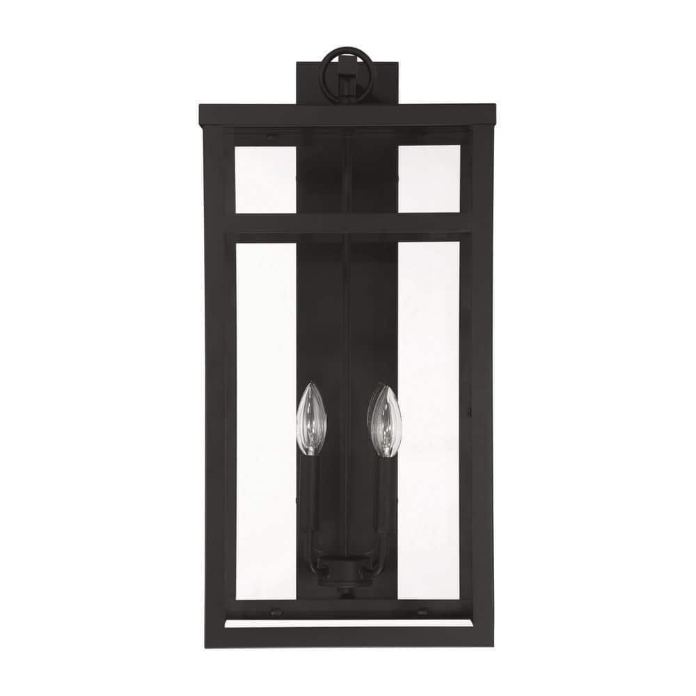 O'Neal Black Outdoor Lantern Wall Sconce 13.13 in. Weather Resistant Hardwired with No Bulb(s) Included price history on PriceWatchPro