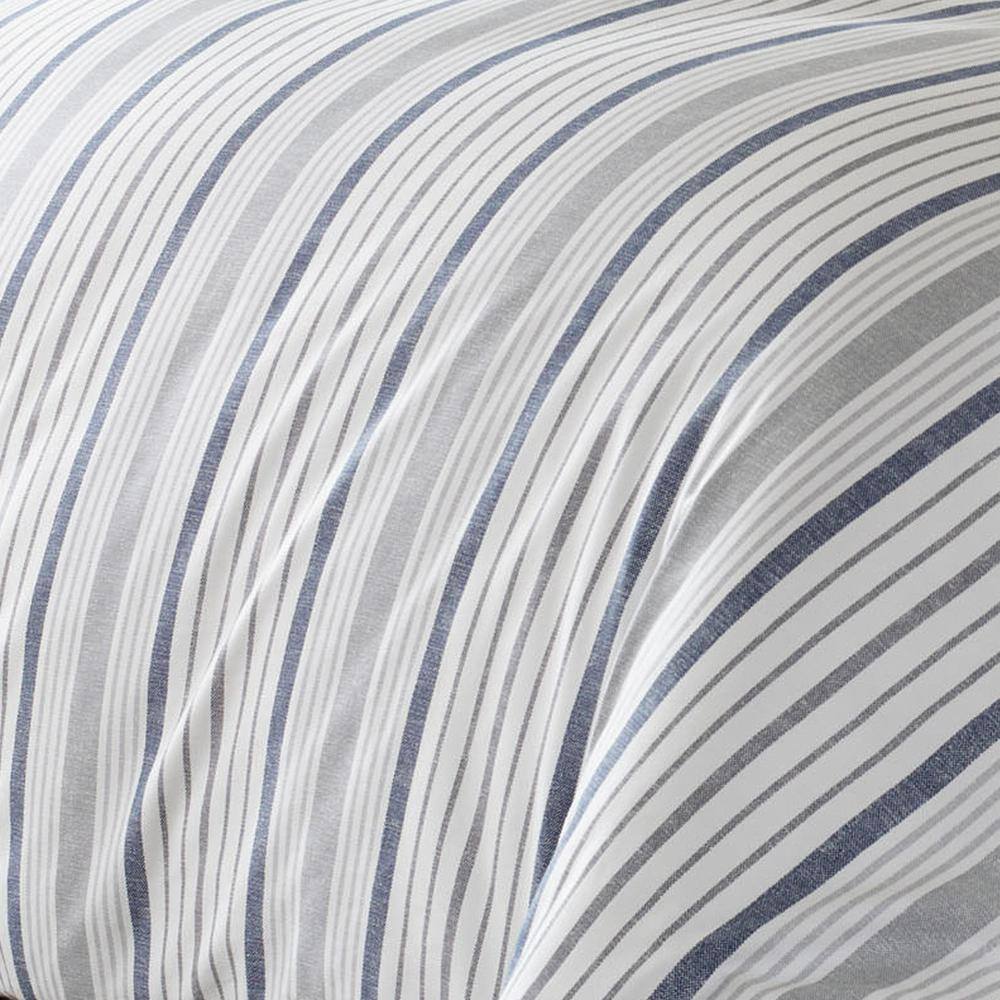 Slate Blue and Gray Cotton King Duvet Cover Set