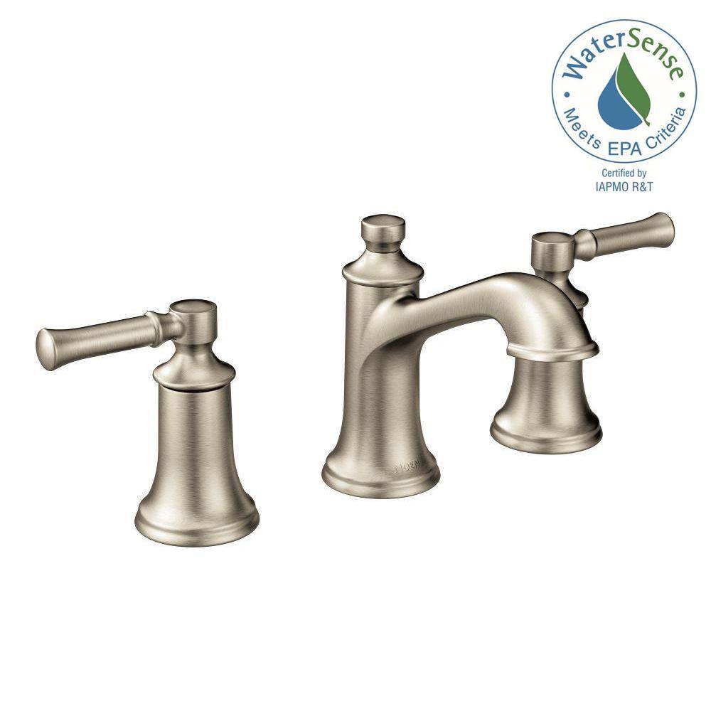 Elegant Modern 5'' High Arc Black Nickel Widespread Bathroom Faucet