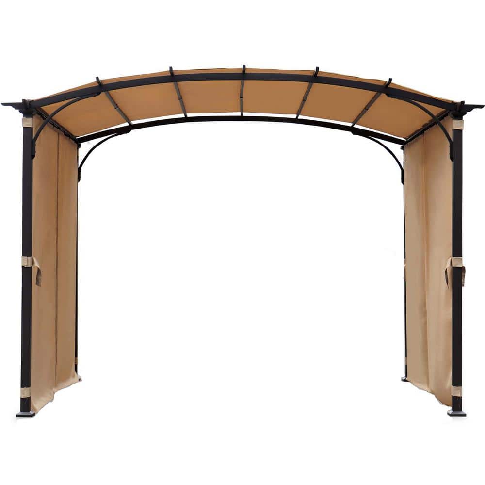 9 ft. W x 11 ft. L Outdoor Patio Arched Gazebo with Waterproof Awning for G