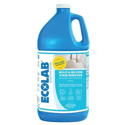 1 Gal. Mold and Mildew Stain Bleach Powered Remover, Scrub Free Formula for Bathroom, Kitchen, Pool, Patio