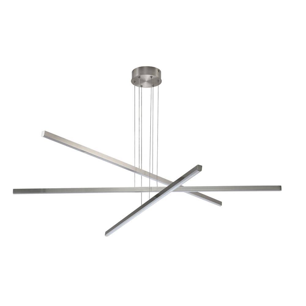 47.64 in. 1-Light Chrome LED Semi-Flush Mount Ceiling Lamp Pendant Lighting Fixture price history on PriceWatchPro