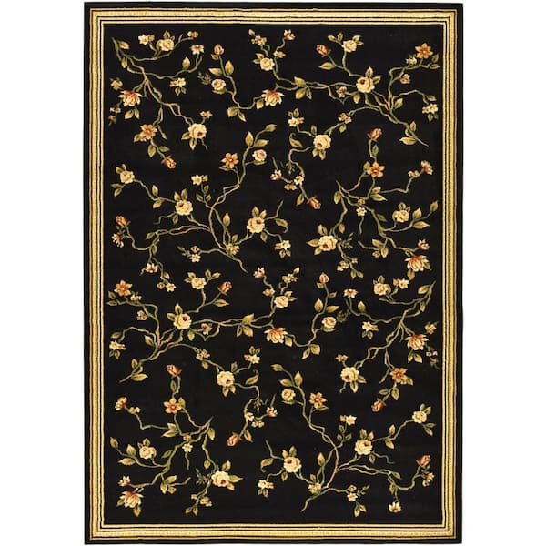 SAFAVIEH Lyndhurst Black Doormat 3 ft. x 5 ft. Border Area Rug