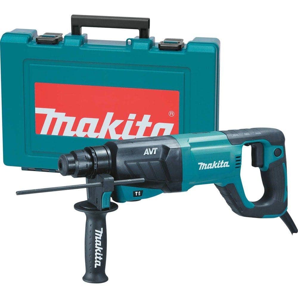 Makita 8 Amp 1 in. Corded SDS-Plus Concrete/Masonry AVT (Anti-Vibration  Technology) Rotary Hammer Drill with Handle Hard Case HR2641 - The Home  Depot