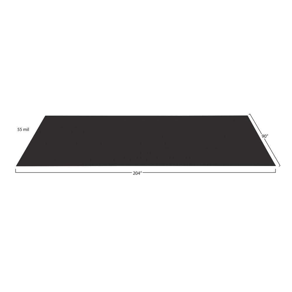 Midnight Black Vinyl Pet Floor Protector for Indoor and Outdoor Use