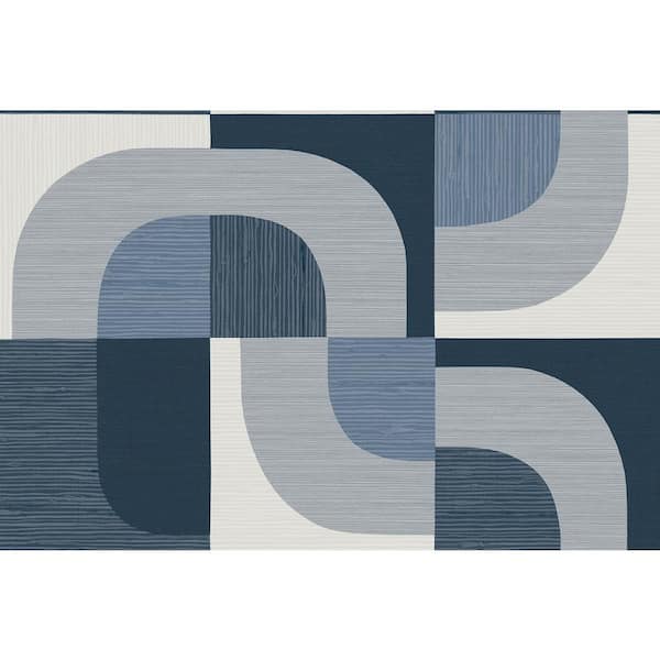 Seabrook Designs 60.75 sq. ft. Blue Oasis Tampere Embossed Vinyl Unpasted Wallpaper Roll