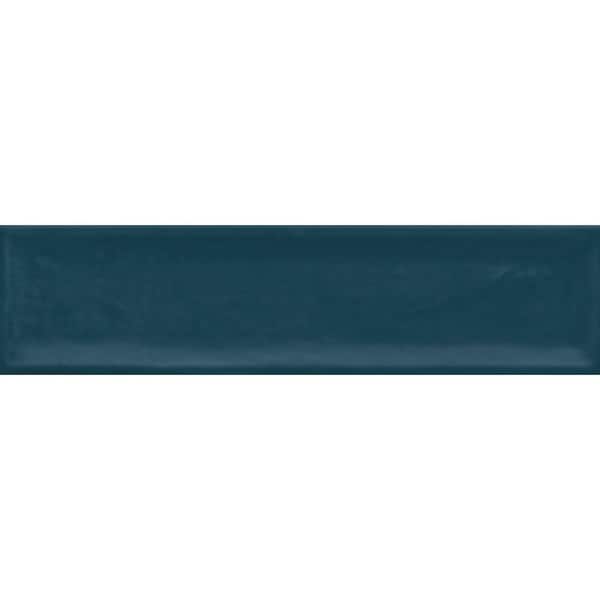 Raku Blue 3 in. x 12 in. Matte Ceramic Wall Tile (6.3 sq. ft./Case)
