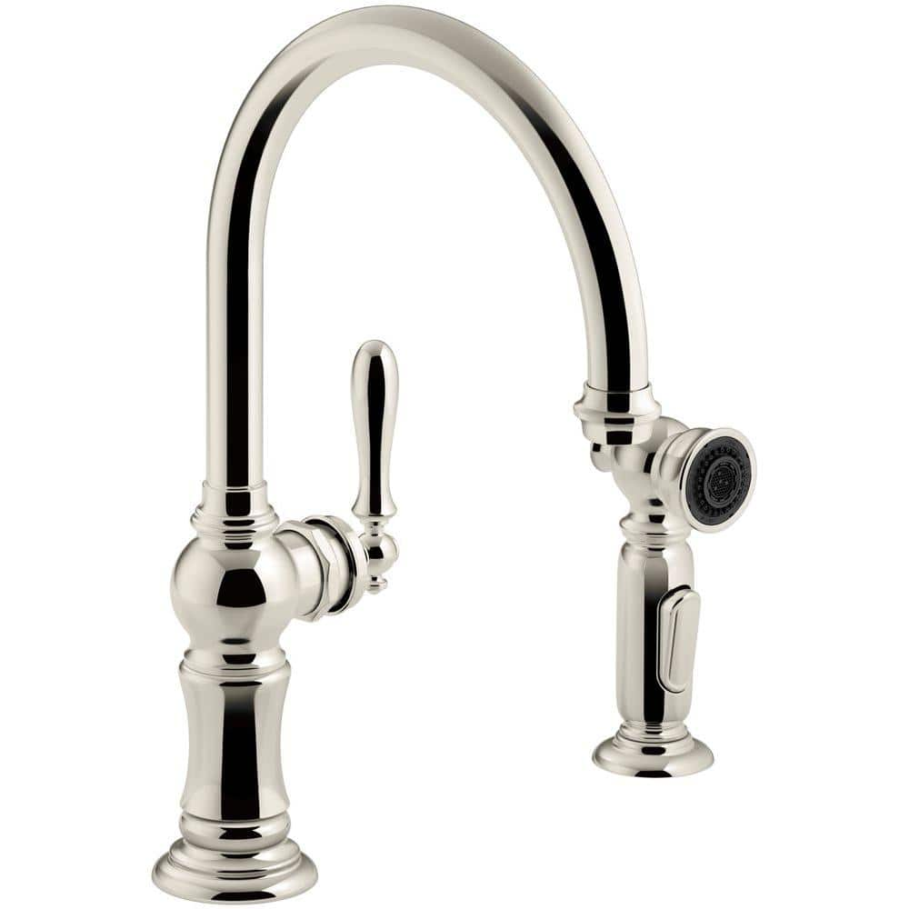 UPC 885612345912 product image for Artifacts Single-Handle Kitchen Faucet with Swing Spout and Side Sprayer in Vibr | upcitemdb.com