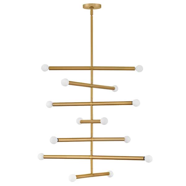 Millie 14-Light Lacquered Brass Chandelier