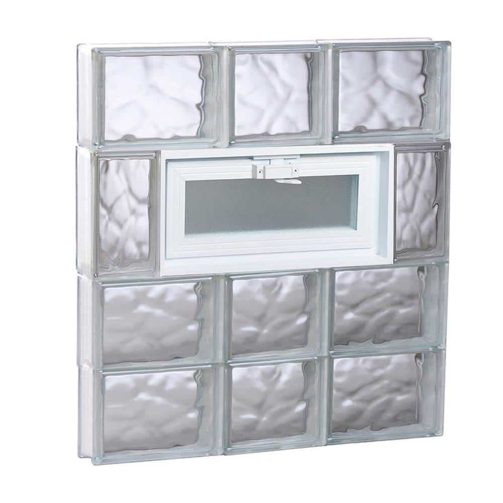 21.25 in. x 25 in. x 3.125 in. Frameless Wave Pattern Vented Glass Block Window price history on PriceWatchPro