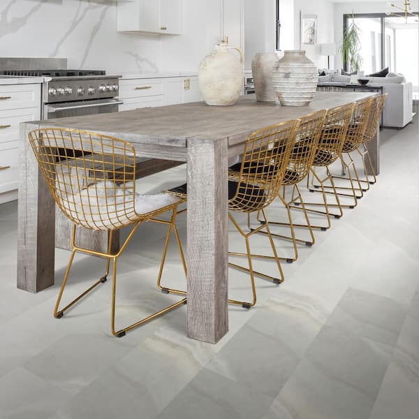 Elite Silver Mink Marble 20 MIL x 16 in. W x 36 in. L Click Lock Waterproof Vinyl Tile Flooring (24.4 sq.ft./case)