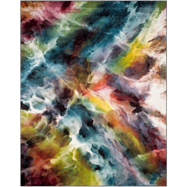 SAFAVIEH Galaxy Multi 8 ft. x 10 ft. Abstract Area Rug GAL110A8 The