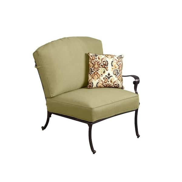Pacific Casual Edington Right Arm Facing Patio Sectional Chair with Celery Cushion