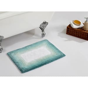 Torrent Collection Turquise 17" x 24" 100% Cotton Bath Rug