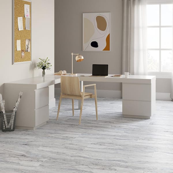 Elmdale 28mil Sky 12 in. x 24 in. Loose Lay Waterproof Luxury Vinyl Tile Flooring Tile (22 Sq. Ft./Case)