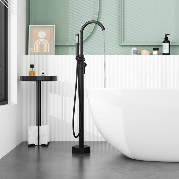 Dual Function Floor selling Mount Tub Filler Freestanding Bathtub Faucet