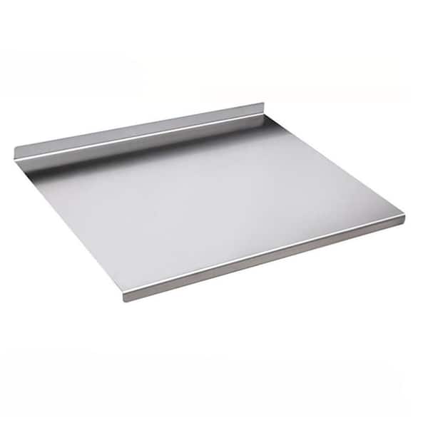 19.69 in. x 15.75 in. Rectangle Z-Shape 304 Stainless Steel Titanium Cutting Board Non Slip Kitchen Chopping Board