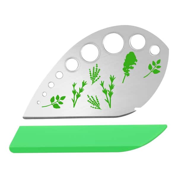 Stainless Steel Herb Stripper with Herb Stripping Tool for Kale, Chard, Collard Greens, Thyme, Basil, Rosemary (1-Pack)