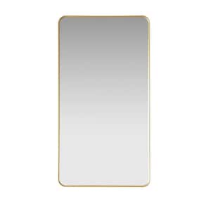 Mutriku 24 in. W x 45 in. H Rectangle Aluminum Framed Wall Bathroom Vanity Mirror in Gold