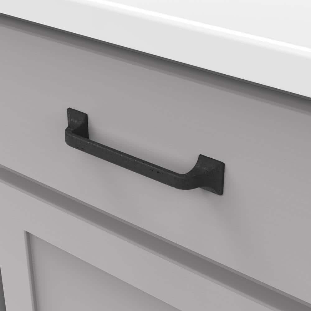 Forge Black Iron Modern Farmhouse Cabinet Pulls, 5-1/16"