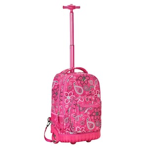 Sedan 19 in. Rolling Backpack, Pink Bandana