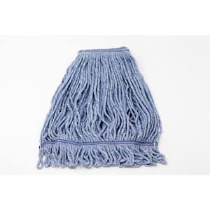 Mop Head Replacement, Wet Industrial Blue Cotton Looped End String Cleaning Mop Head Refill