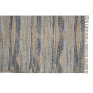 Gray and Ivory Abstract 10 ft. x 13 ft. Area Rug