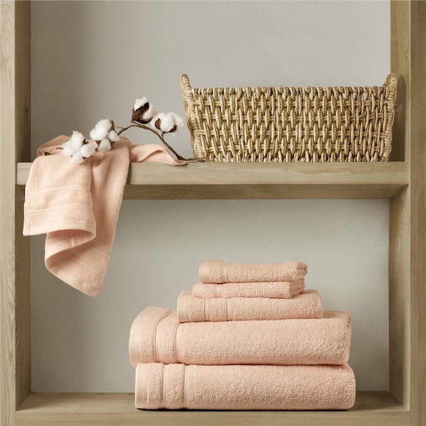 400GSM Essential Bundle 6-Piece Blush Cotton Bath Towel Set