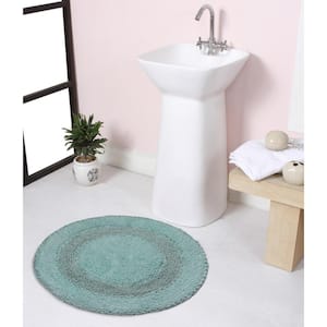 Radiant Collection 100% Cotton Bath Rugs Set, 22 in. Round, Blue