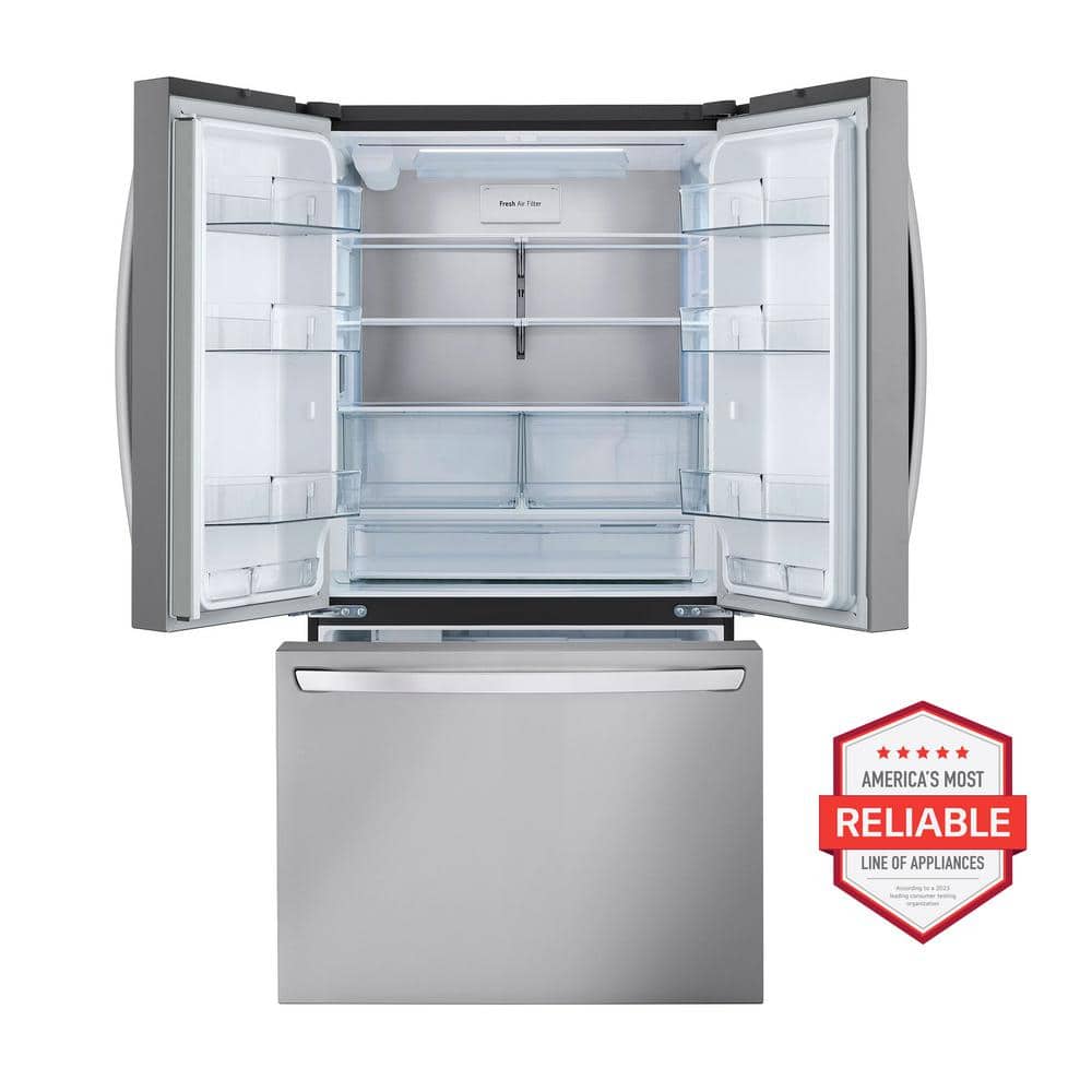 27 Cu. Ft. Stainless Steel Smart French Door Refrigerator with Ice Maker