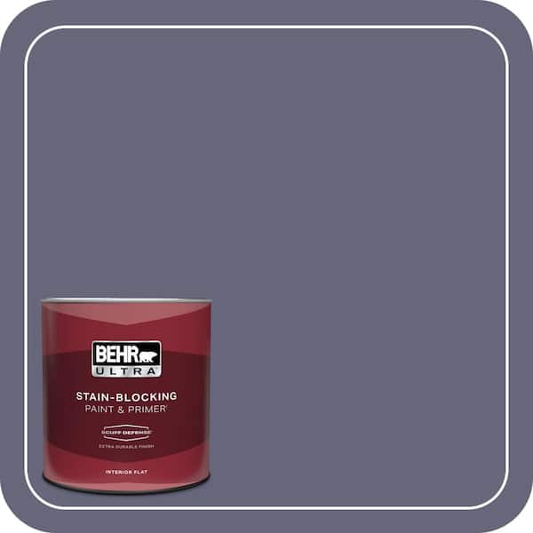 BEHR ULTRA 1 qt. #640F-6 Enchanted Evening Extra Durable Flat Interior Paint & Primer