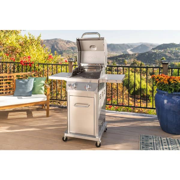 Nexgrill 2 Burner Stainless Steel Propane Gas Grill with Folding