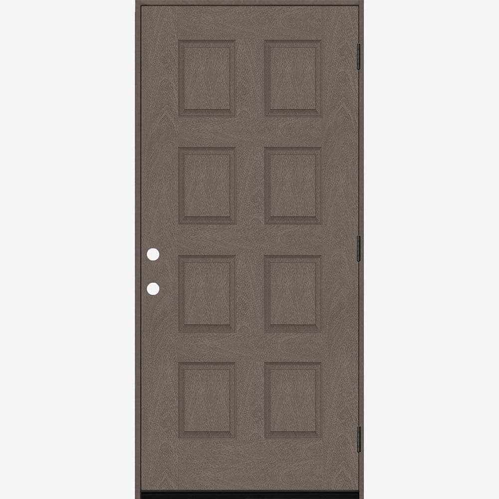 Regency 32 in. x 80 in. 8-Panel LHOS Ashwood Stain Mahogany Fiberglass Prehung Front Door w/ 6-9/16 Jamb price history on PriceWatchPro