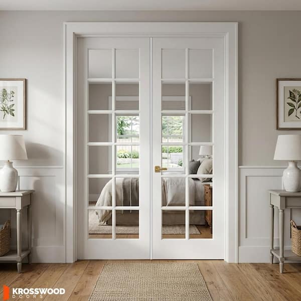 Krosswood Doors 56 in. x 96 in. Craftsman Shaker 12-Lite Right