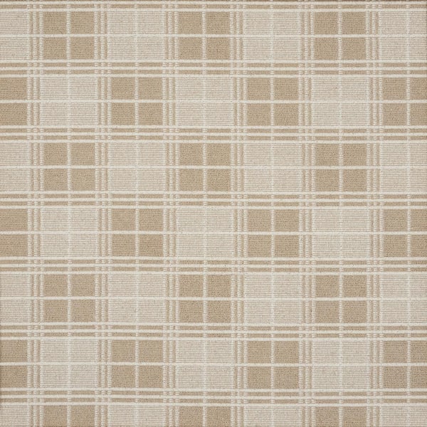 6 in. x 6 in. Pattern Carpet Sample - Checkerboard - Color Plains/Ivory